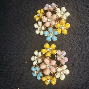Vintage Floral Multicolor Earrings